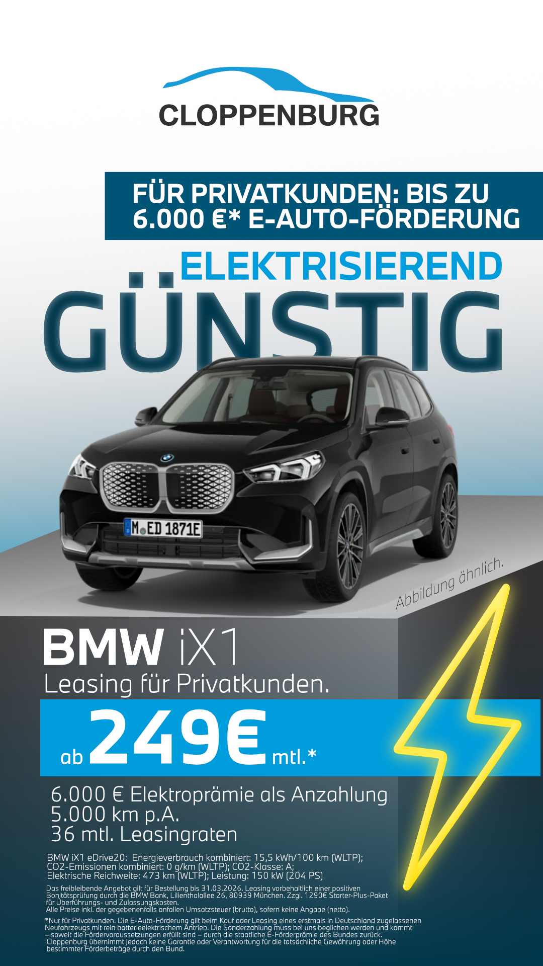 BMW Cloppenburg Facebook ad: Anzahlung vom Staat?