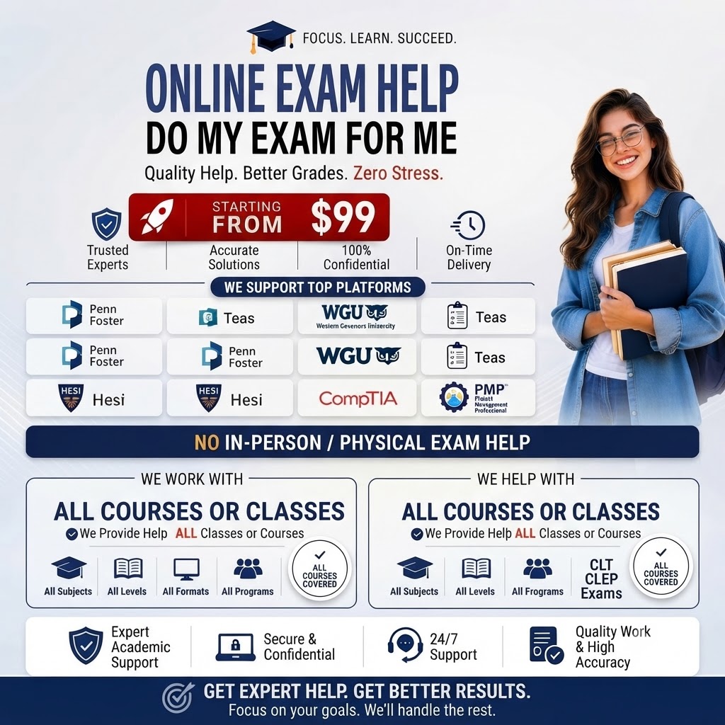 Online Exam Assistance Facebook ad from Aug 2, 2026