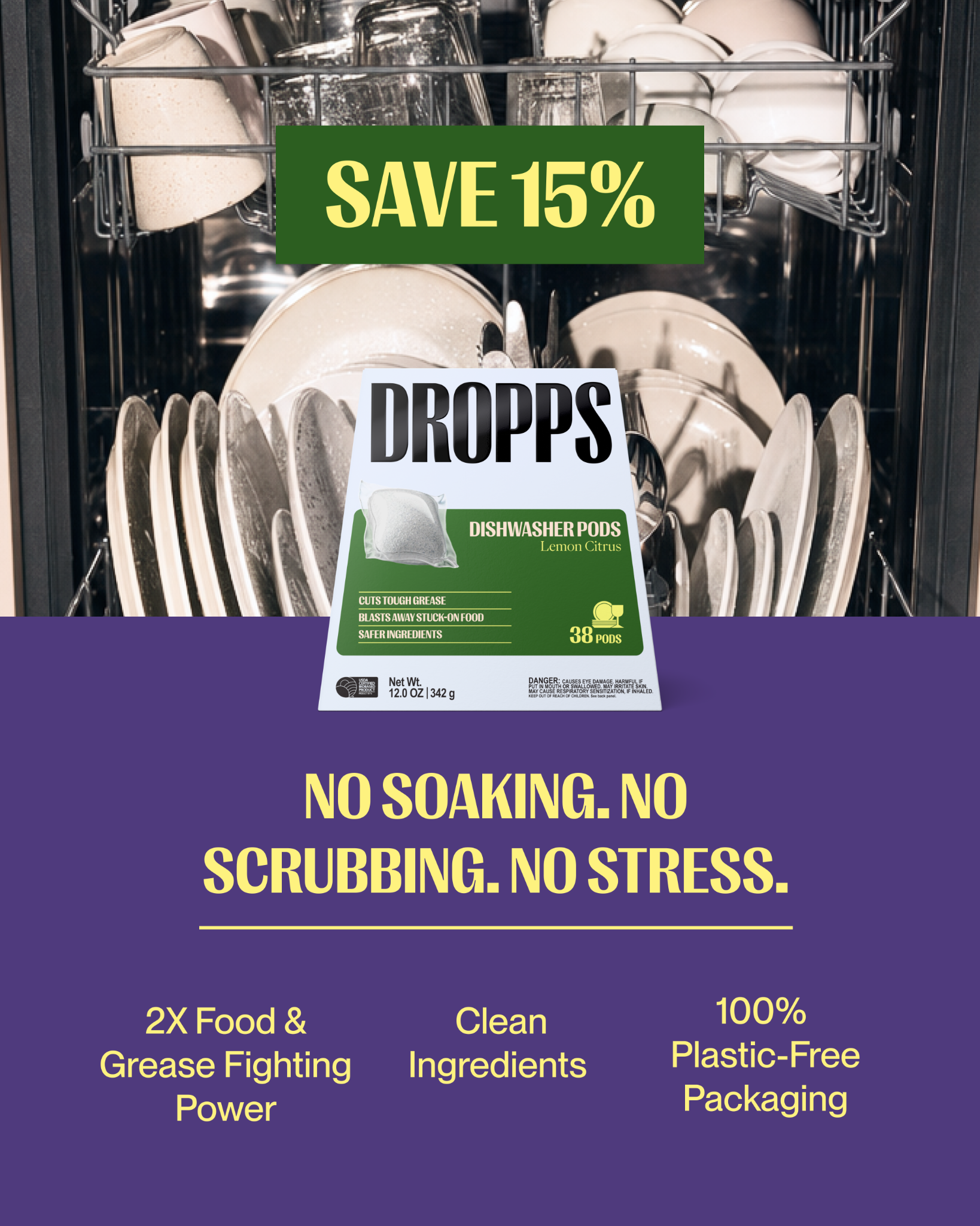 Dropps Facebook ad: Get 15% OFF on first order!