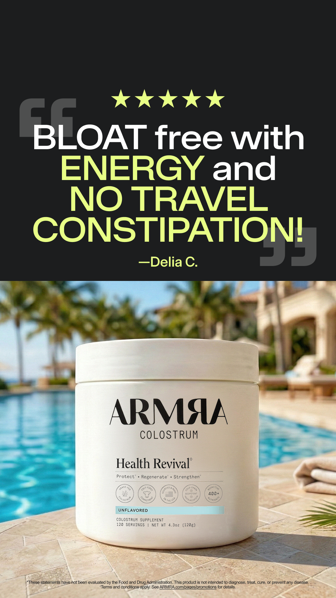 ARMRA Facebook ad