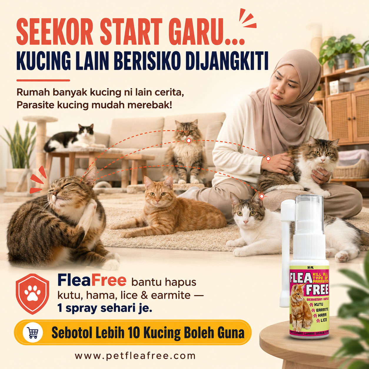 Pet Flea Free Facebook ad