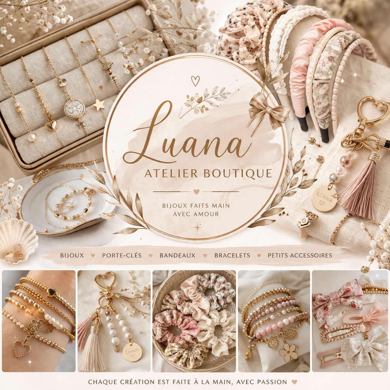 Luana Atelier Boutique Facebook ad: Bijoux fait main,upc et acier inoxydable