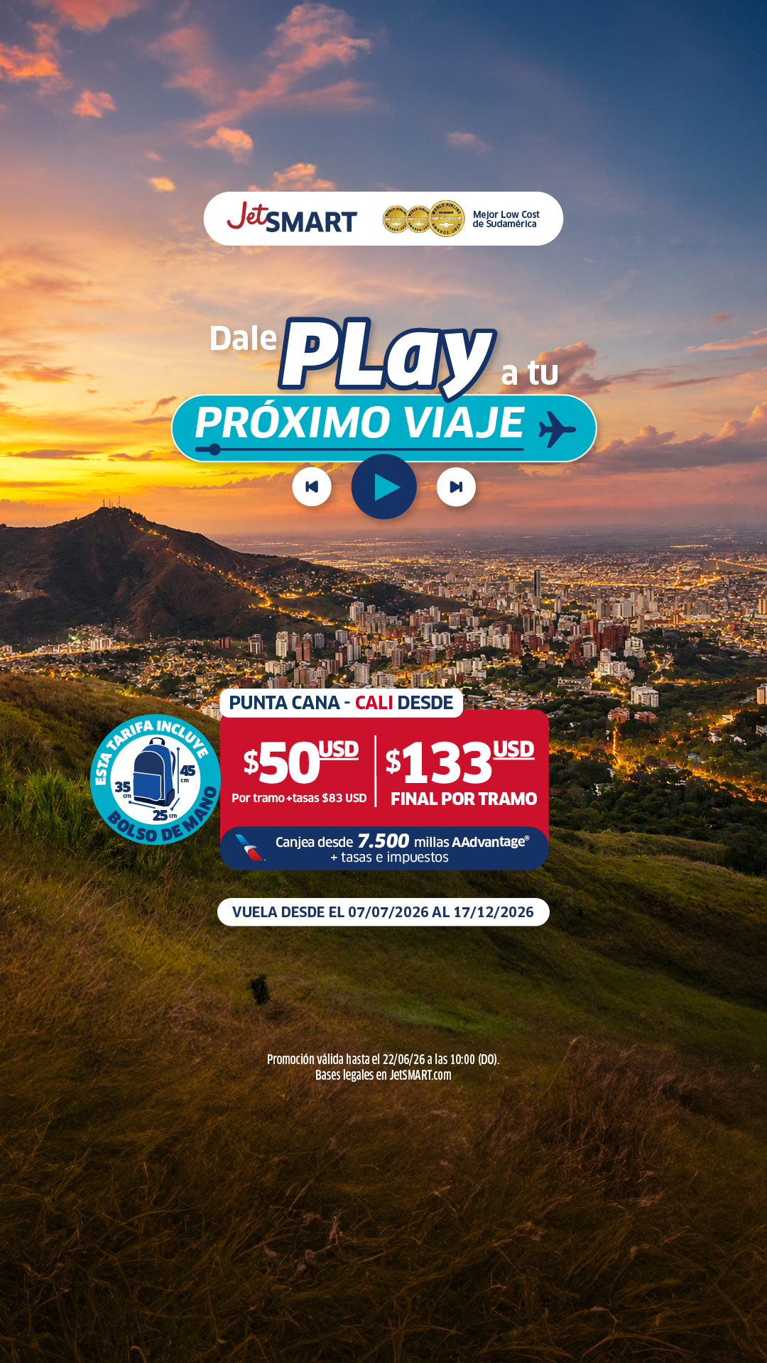 Jetsmart CO-Español Facebook ad