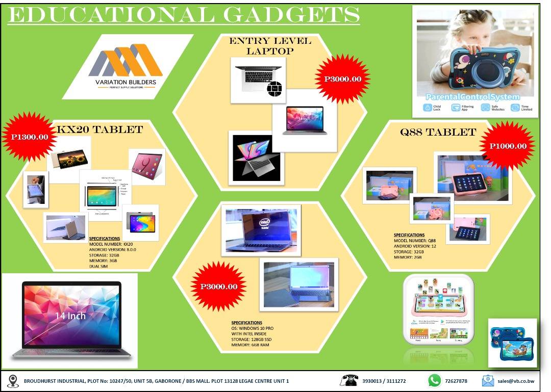 Variation Builders Facebook ad: Educational Kids tablet and tablet for sale