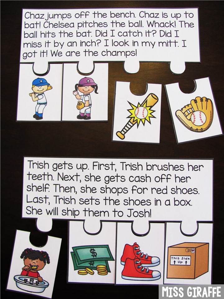 Miss Giraffe Facebook ad: Reading Fluency Puzzles Bundle ON SALE