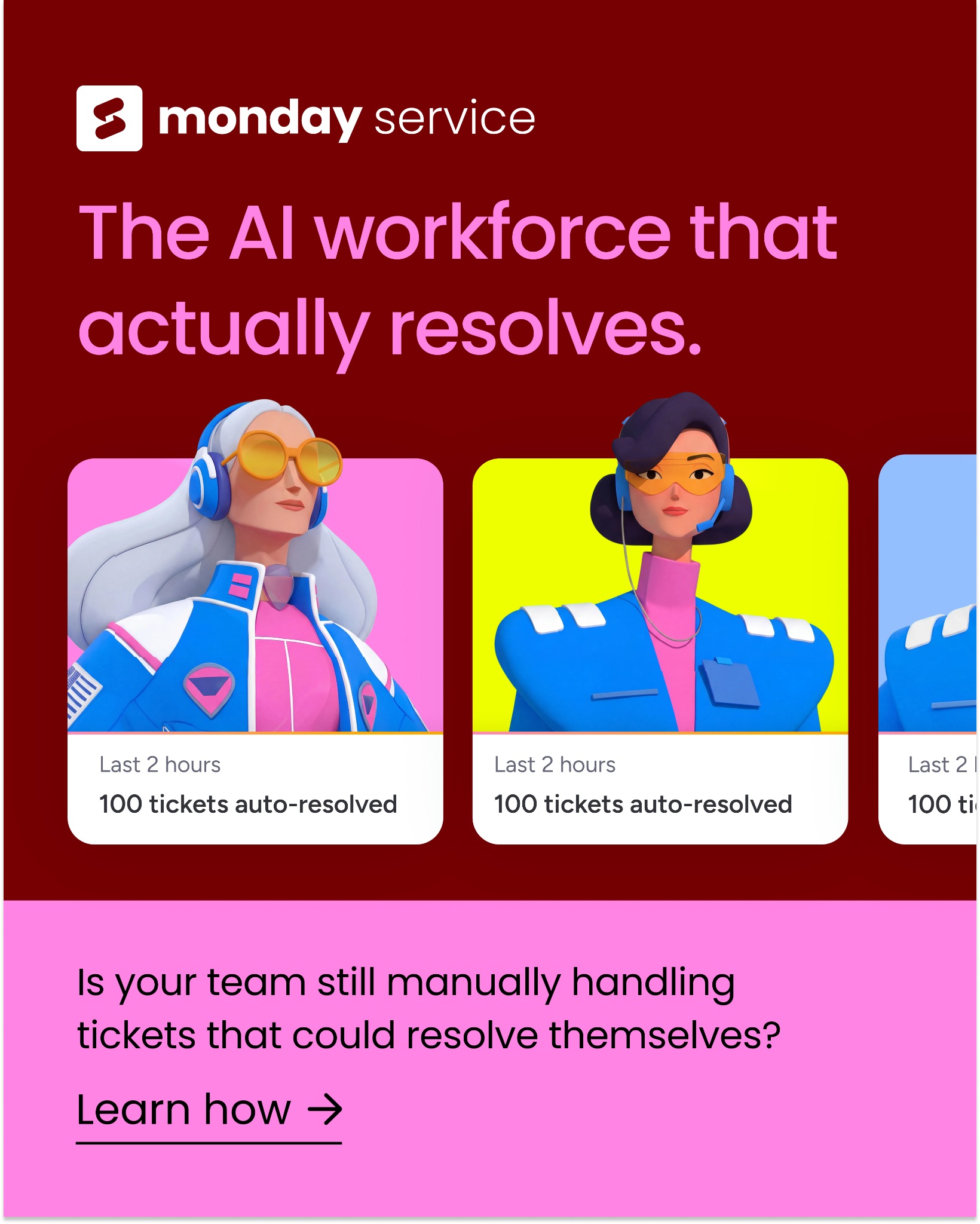 monday.com Facebook ad