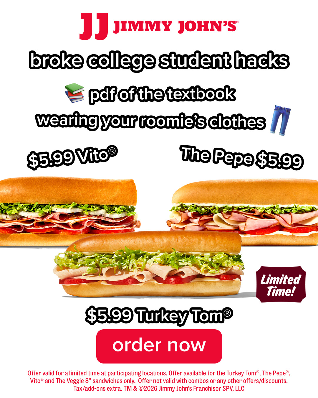 Jimmy John's Facebook ad