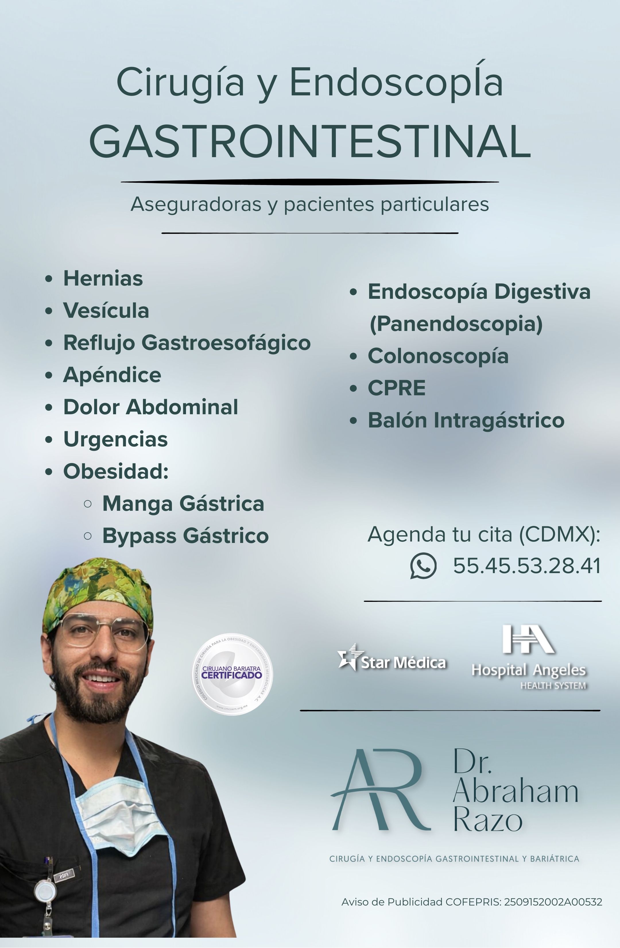 Dr. Abraham Razo Facebook ad: ¿Tienes molestias digestivas o necesitas valoración…