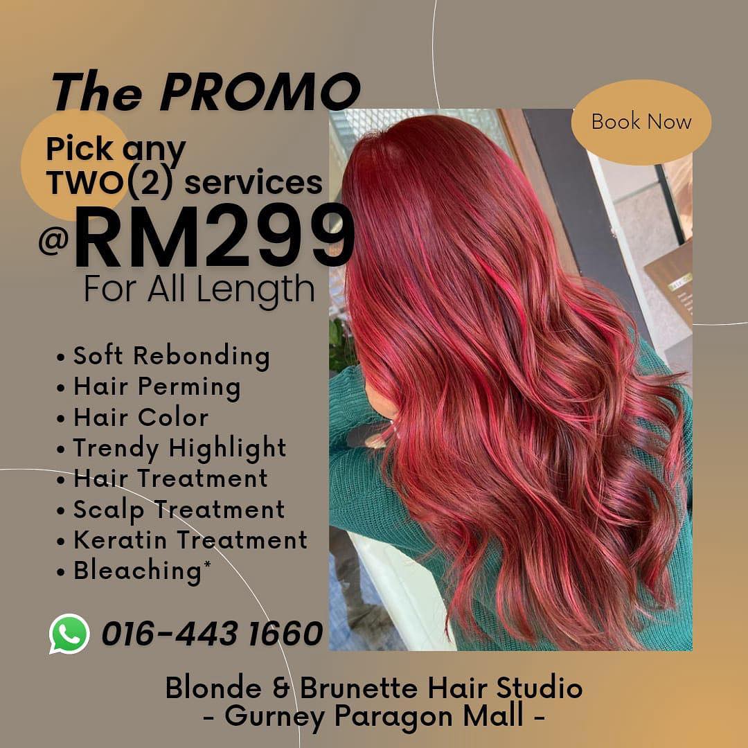 Blonde & Brunette Hair Studio Facebook ad