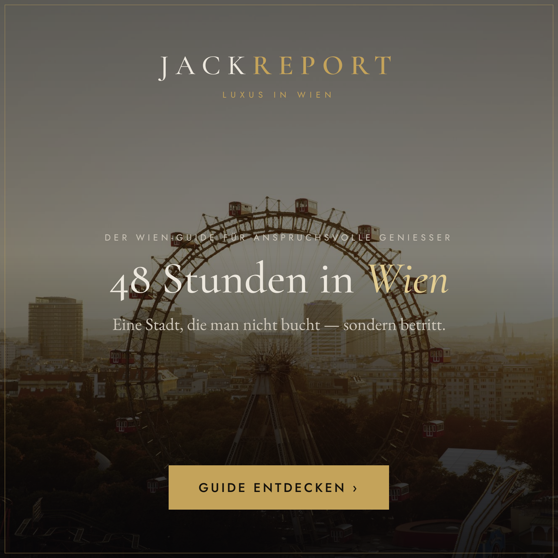 Jack Report Facebook ad: 48 Stunden in Wien, gratis Pdf-Guide
