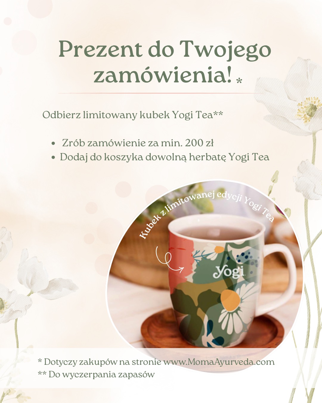 Moma Ayurveda - spirulina crunchy & zioła ajurwedyjskie Facebook ad: Mamy dla Was mały prezent - limitowany kubek…