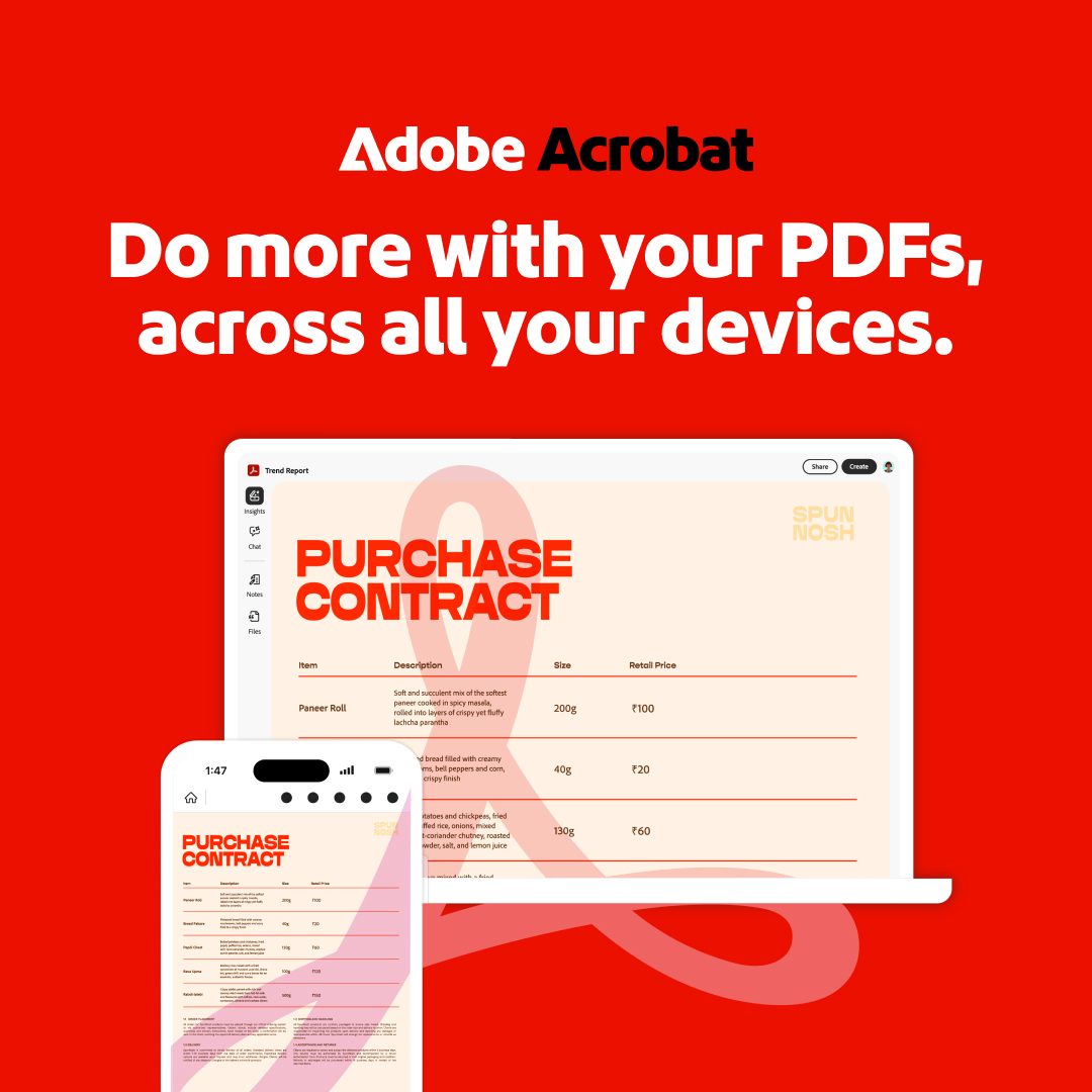 Adobe Acrobat Facebook ad