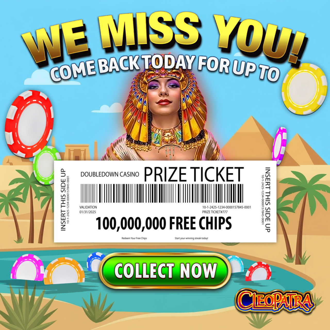 DoubleDown Casino - Free Slots Facebook ad