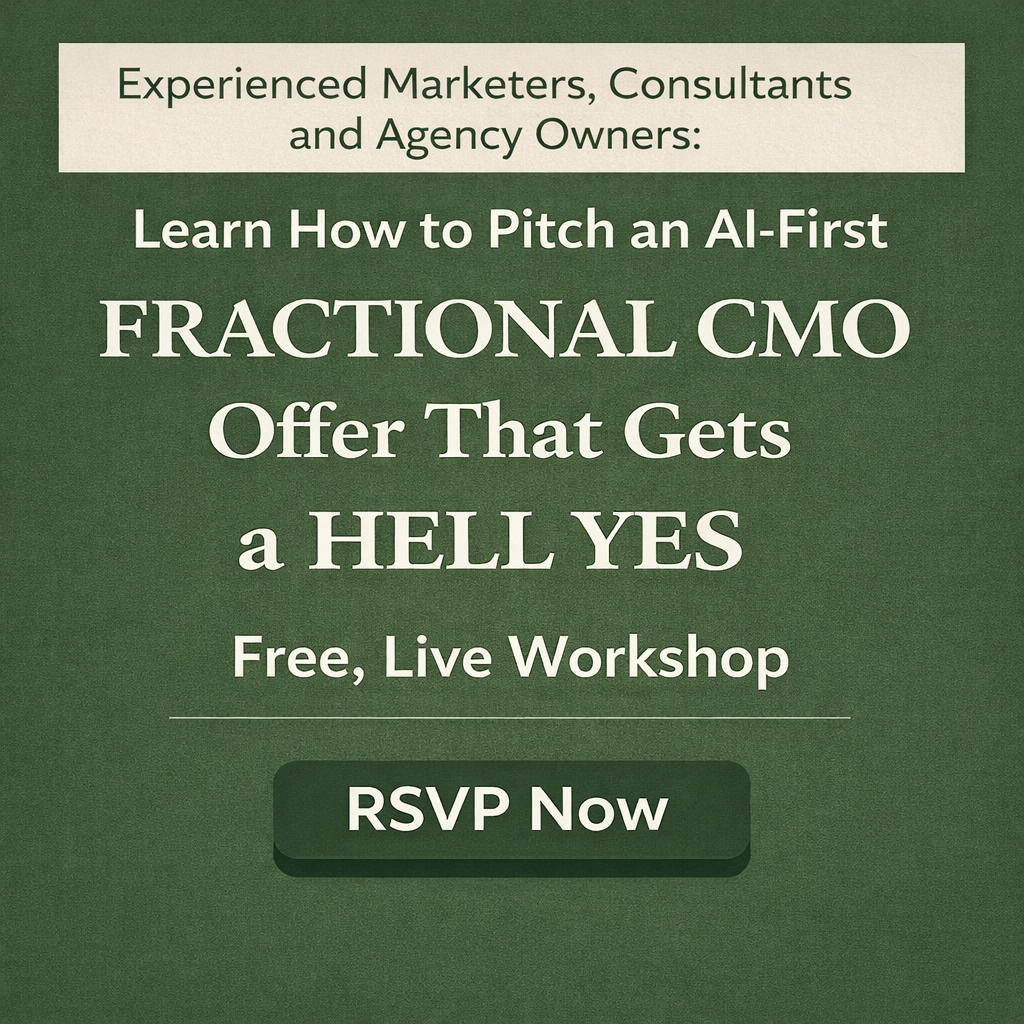 CMOx Facebook ad: From Marketing Exec to Fractional CMO