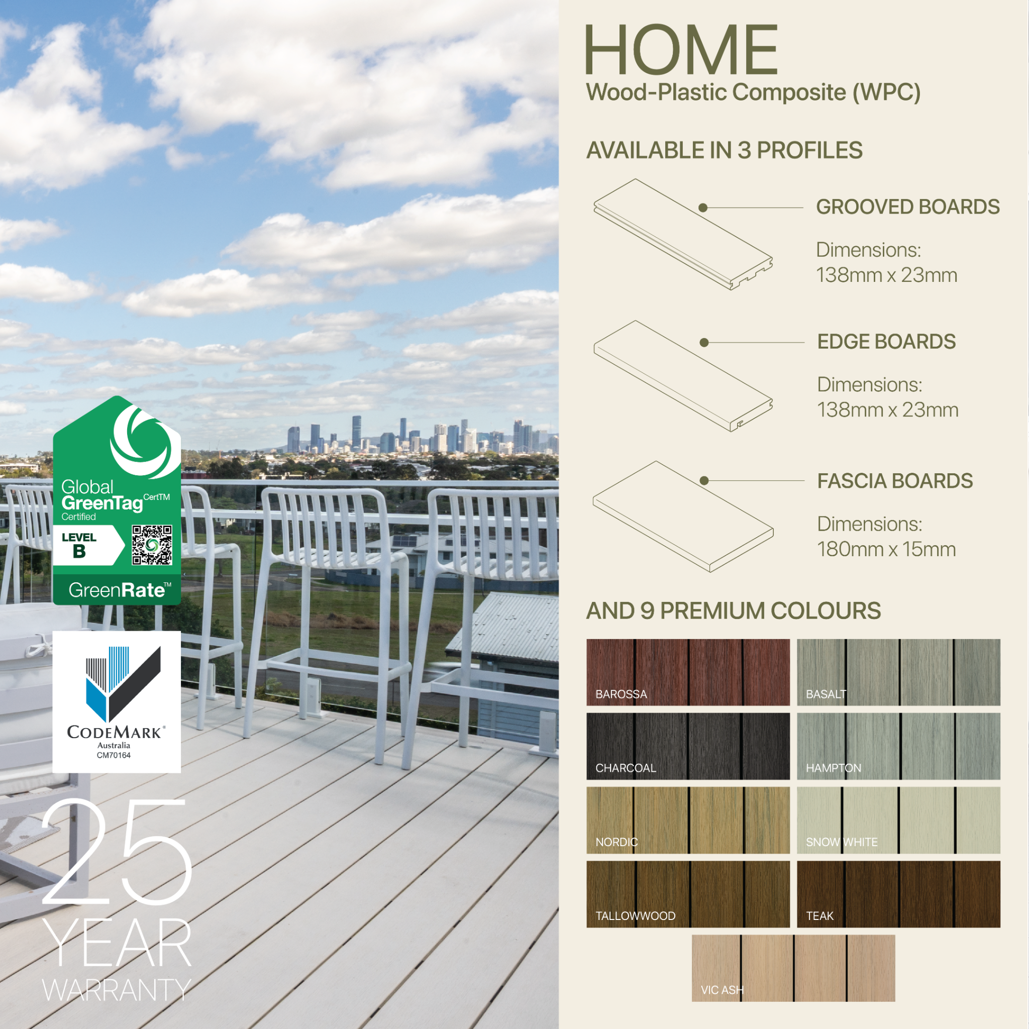 WoodEvo Facebook ad: Decking made for Australia