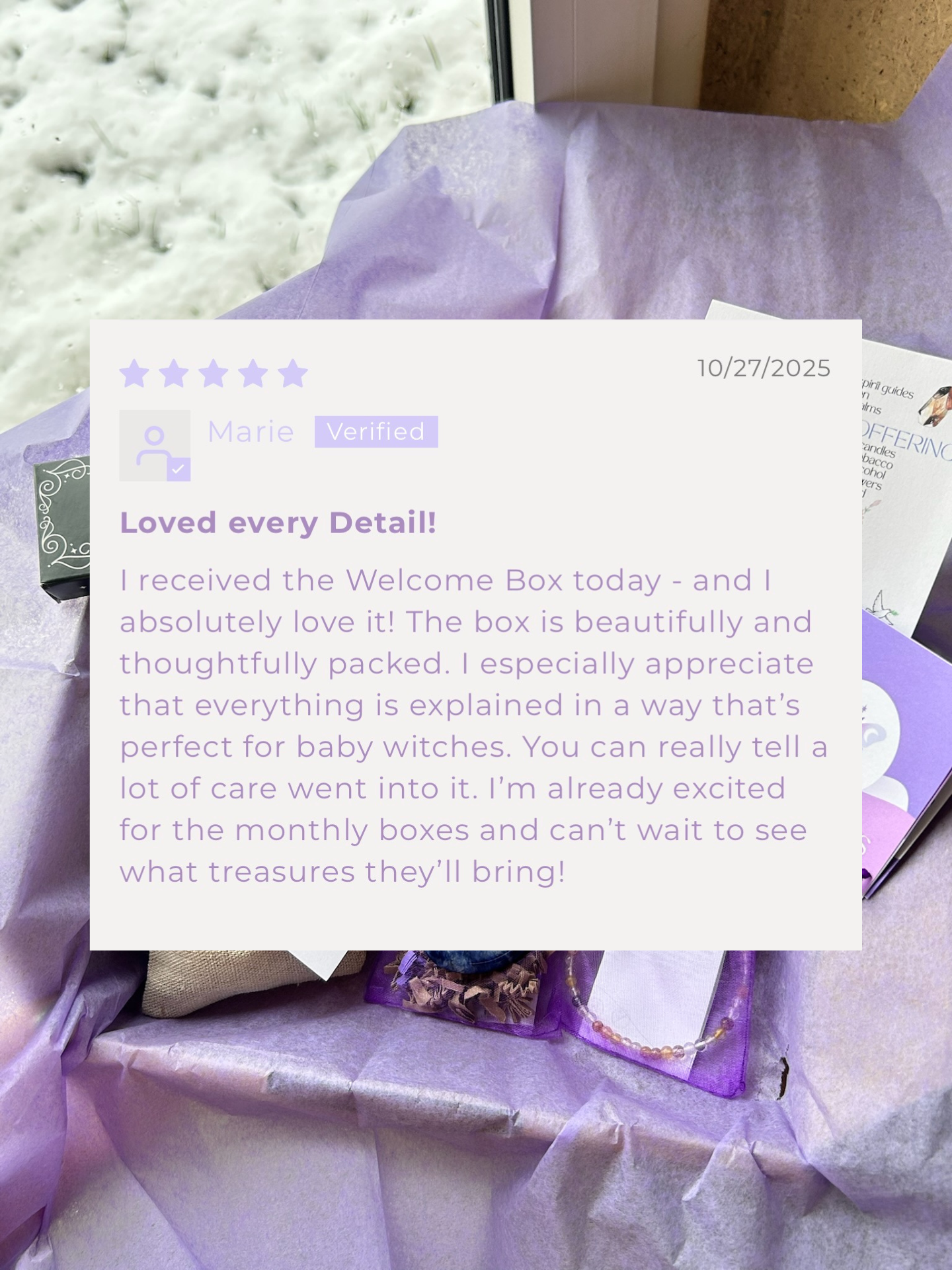 The Witches House Box Facebook ad: Spiritual Subscription Box