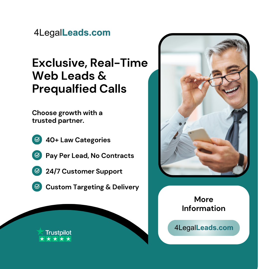 4LegalLeads.com: Leads for Law Firms & Selling Legal Plans Facebook ad