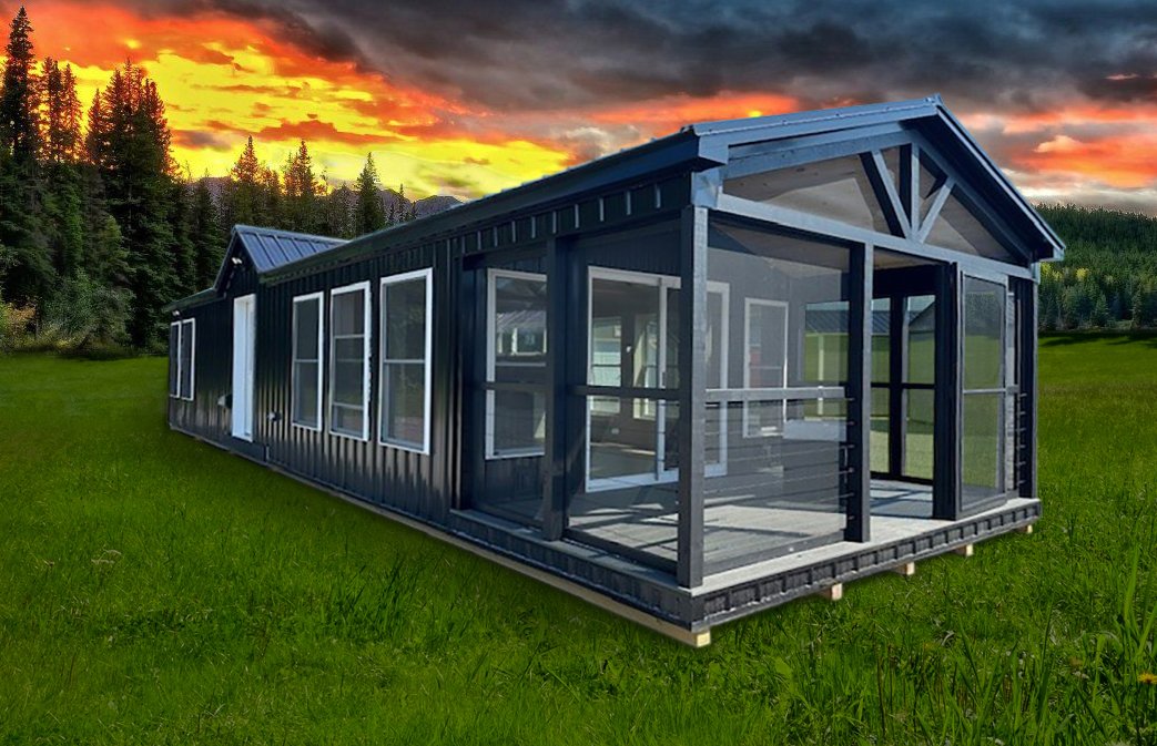 Brian Lauzon Facebook ad: New Modern Style 12x40 All Metal - Option to Finish Inside…