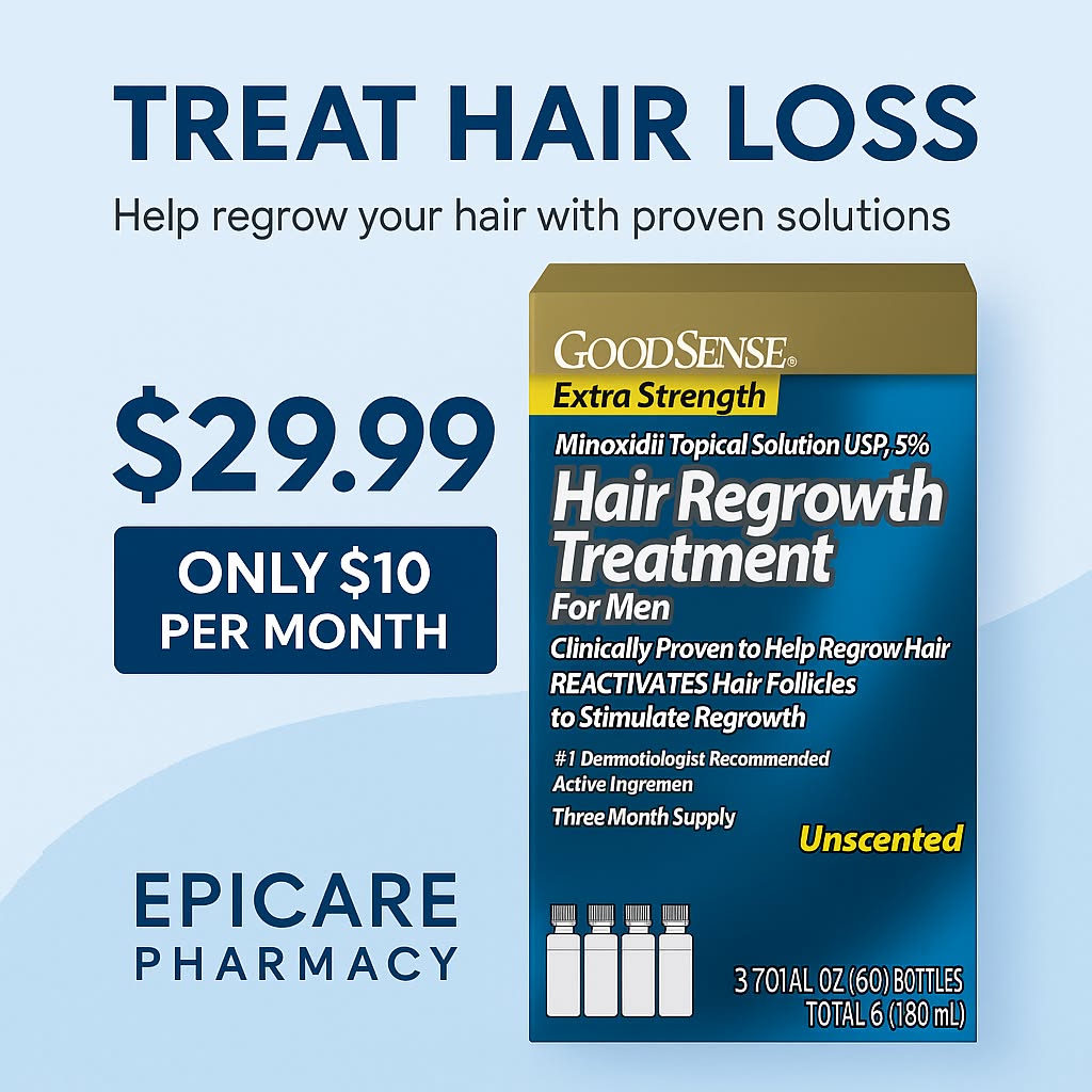 Epicare pharmacy Facebook ad: We're at 51-26 Roosevelt Avenue, Woodside, NY, 11377.