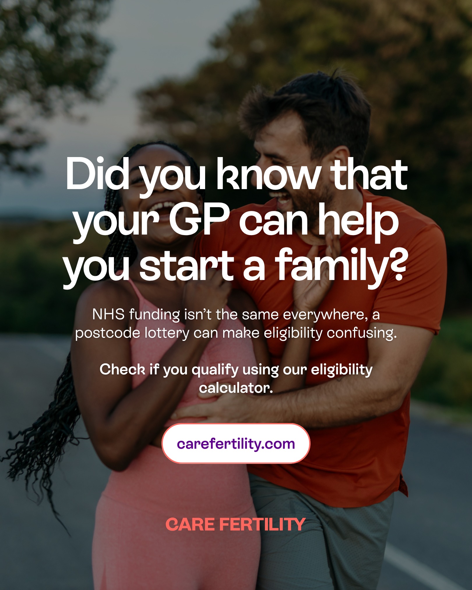 Care Fertility Facebook ad