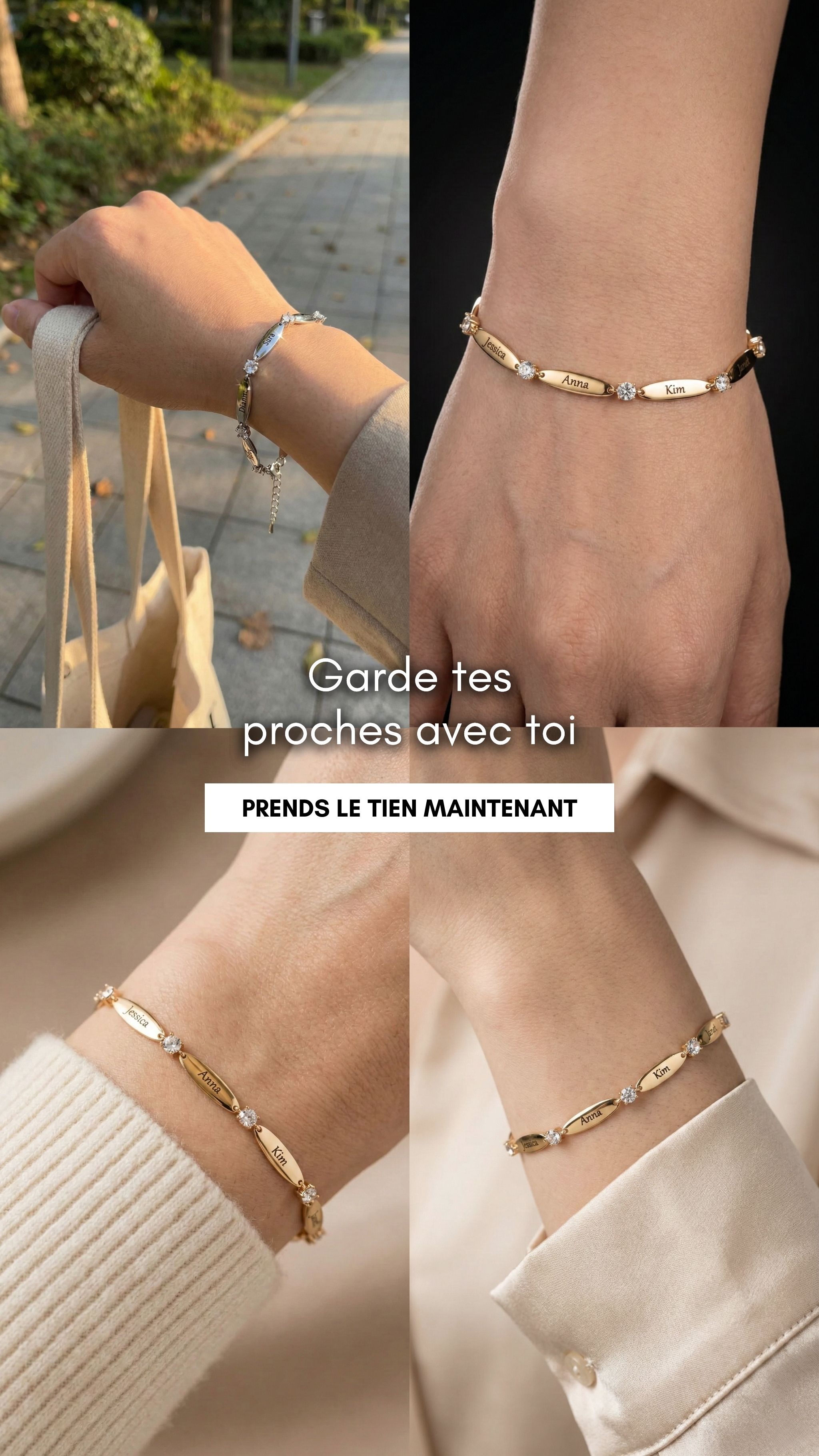 Stanbarry Bijoux Facebook ad: Un bracelet gravé, un souvenir éternel
