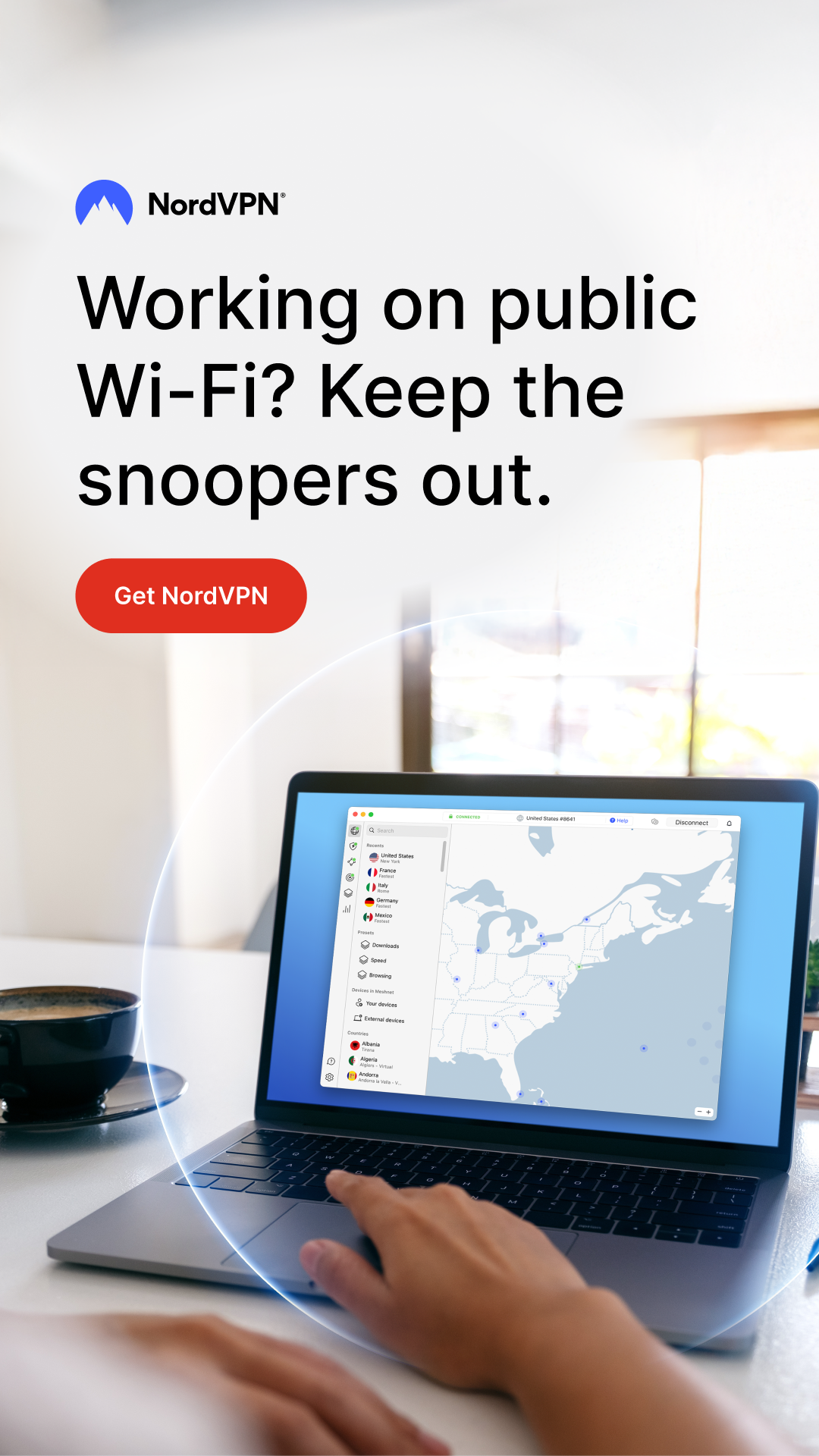 NordVPN Facebook ad from Mar 20, 2026