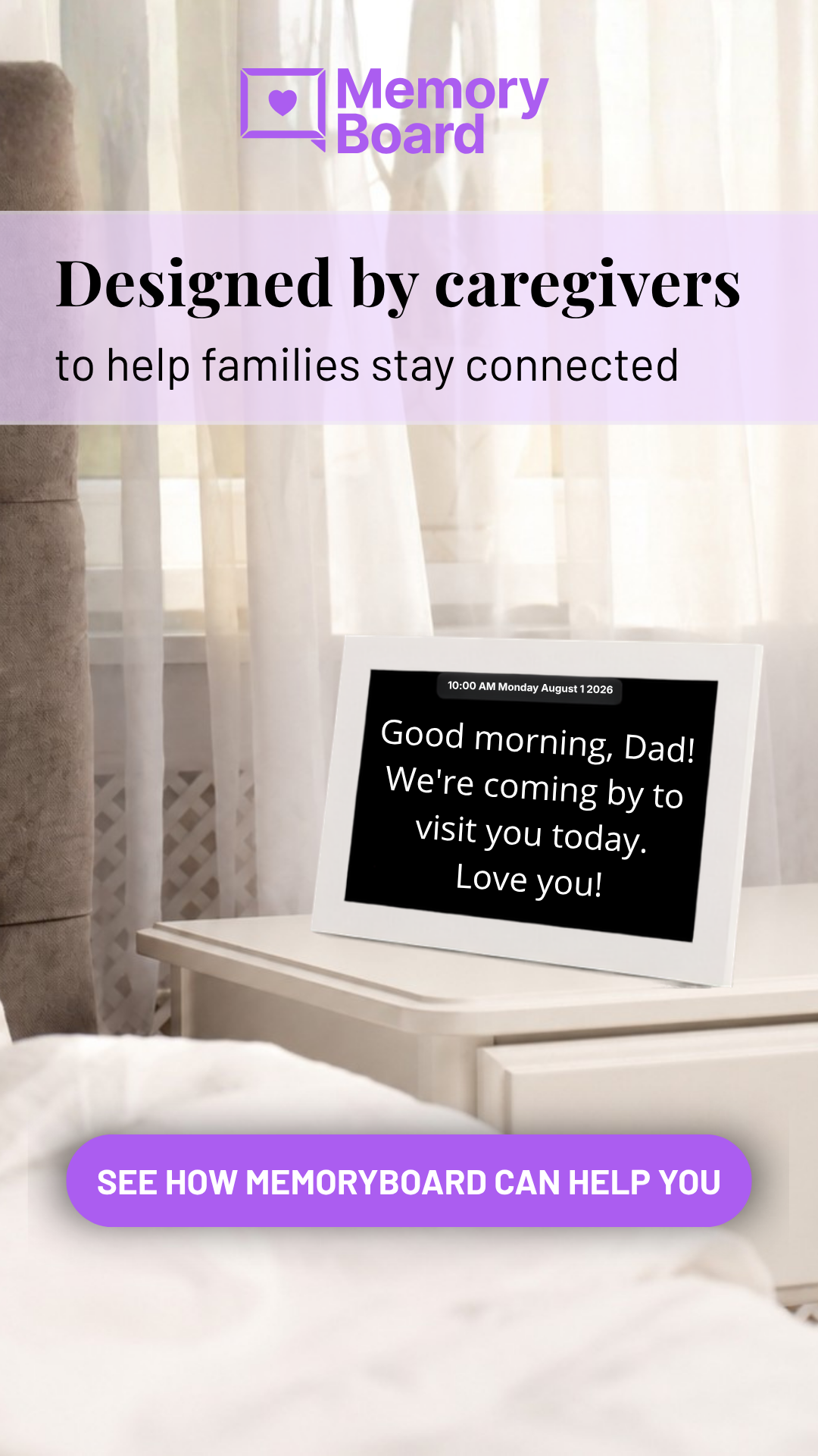 Memoryboard Facebook ad from Aug 18, 2026