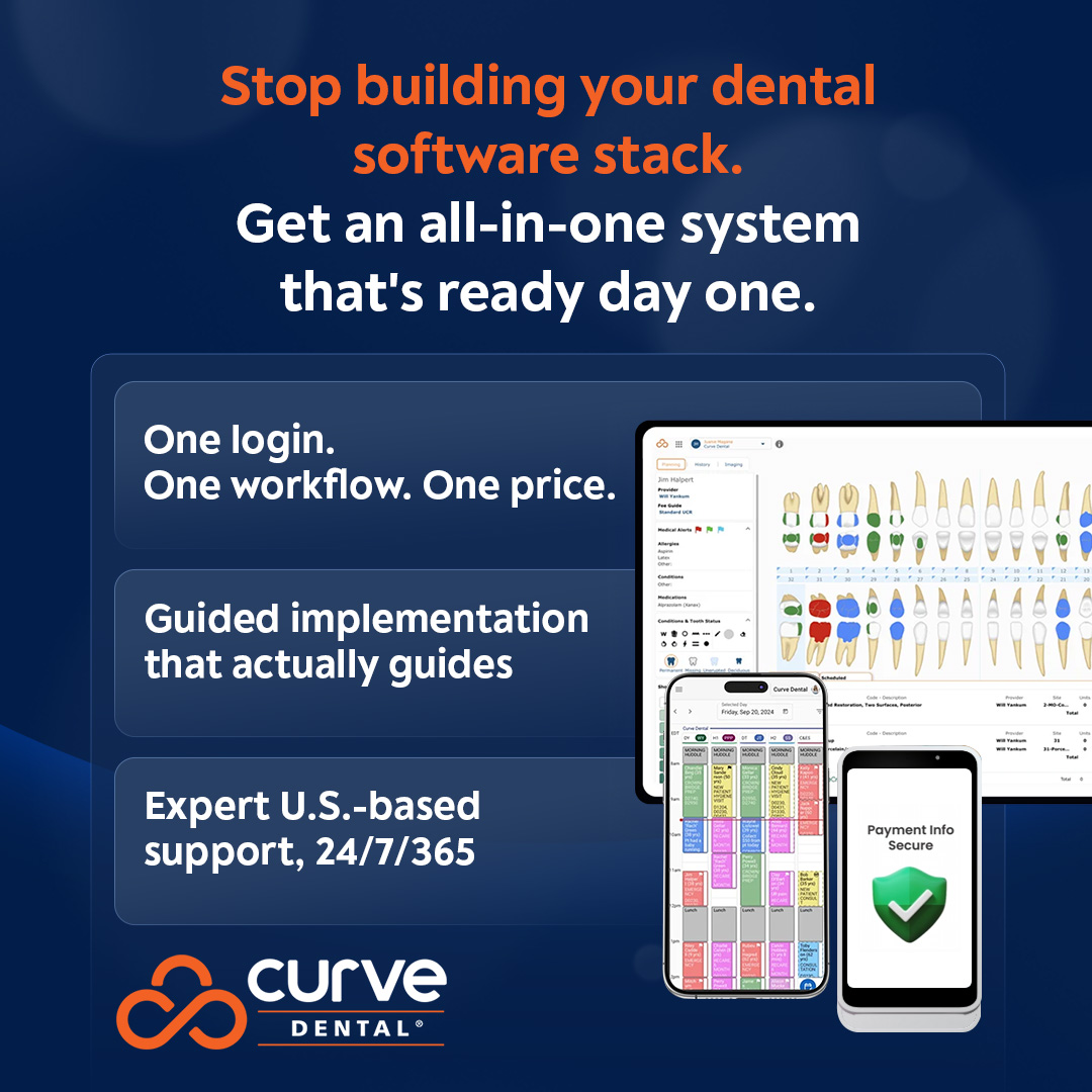 Curve Dental Facebook ad: All-In-One Dental Software