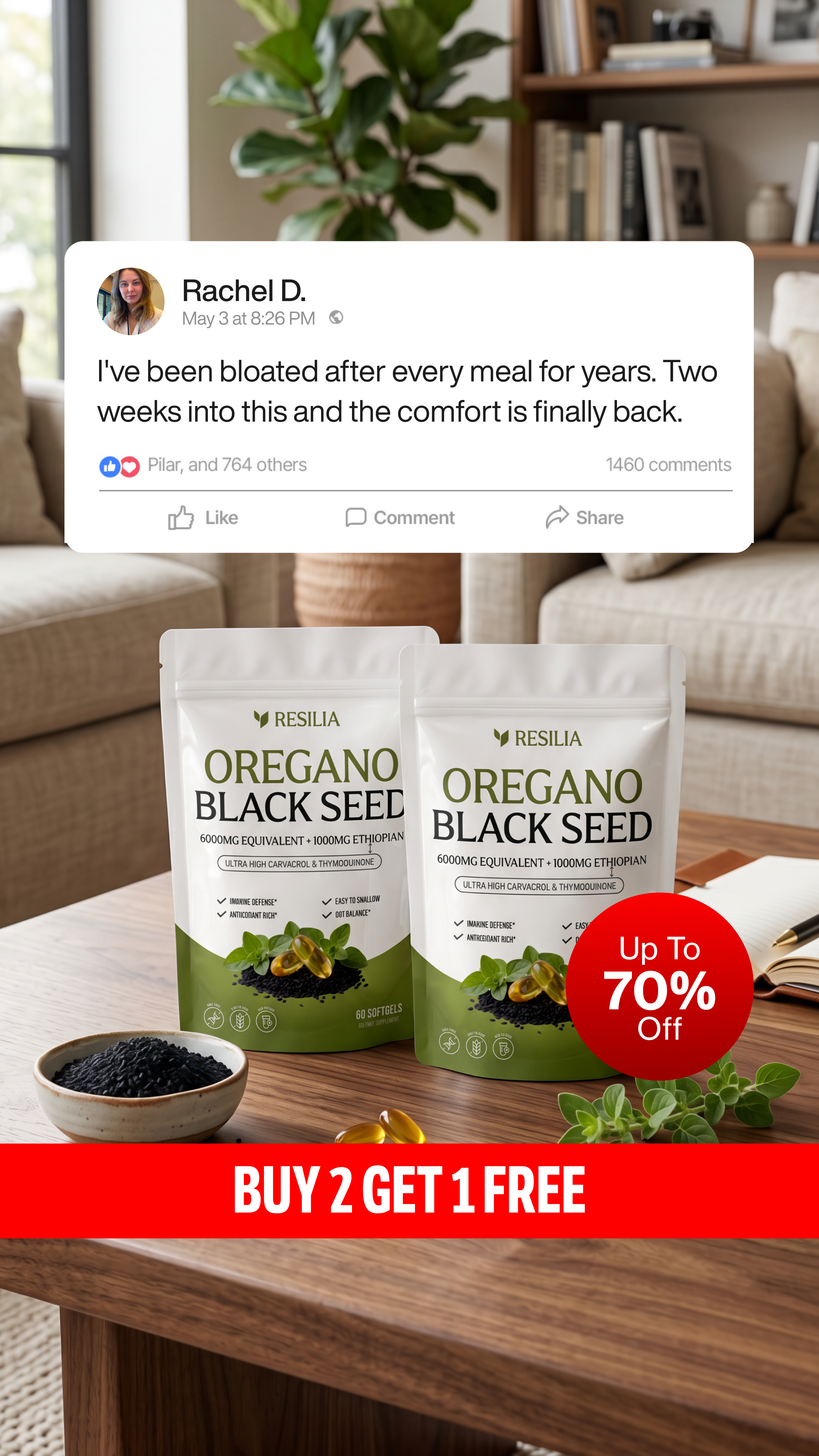 The Immune Brief Facebook ad: The Daily Softgels Hundreds of Thousands Swear By.