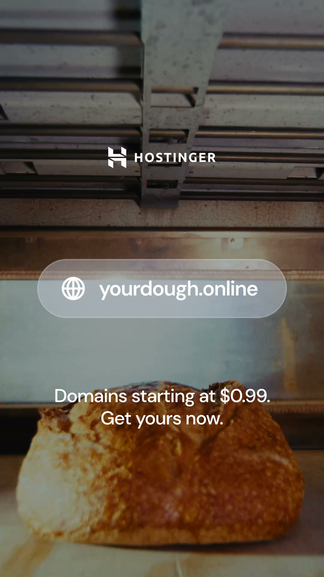 Hostinger Facebook ad: Domains from $0.99