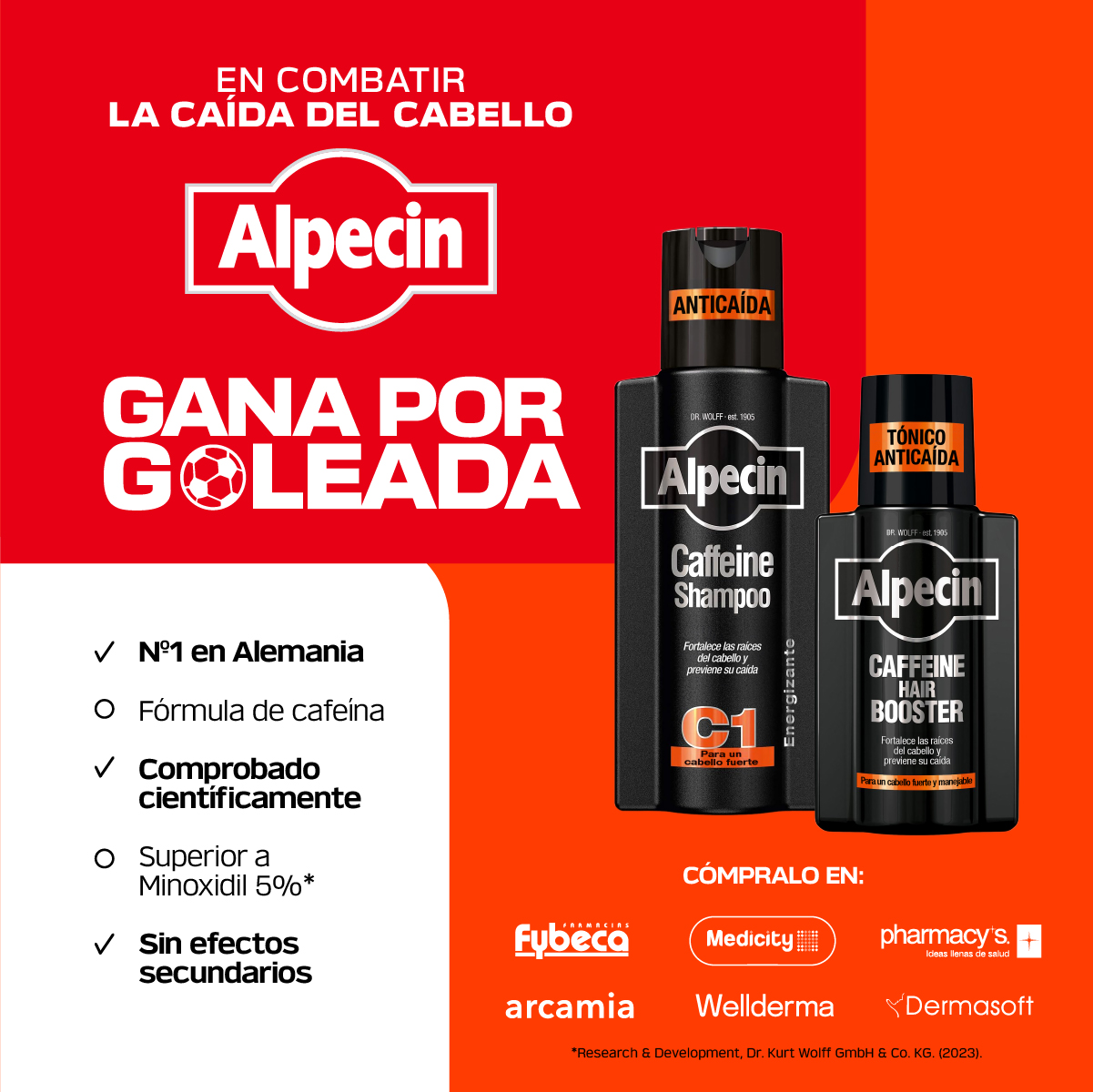 Alpecin Facebook ad: ¿Caída de cabello? Empieza por lo básico