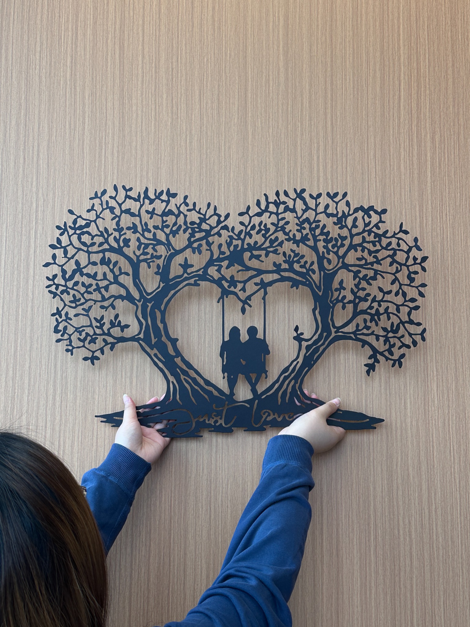 BeckyMetal Facebook ad: Love Tree Metal Sign Heart Metal Wall Decor Art