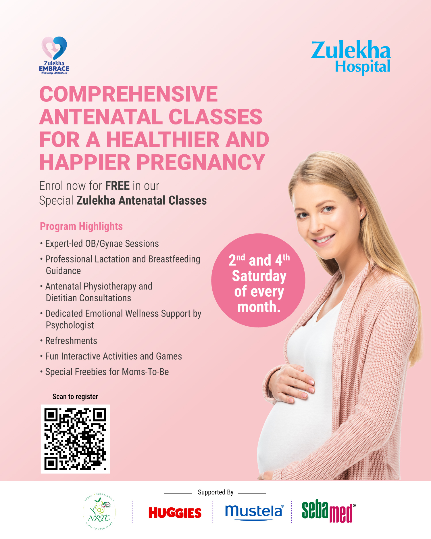 Zulekha Hospital Facebook ad: Classes for Expecting Parents