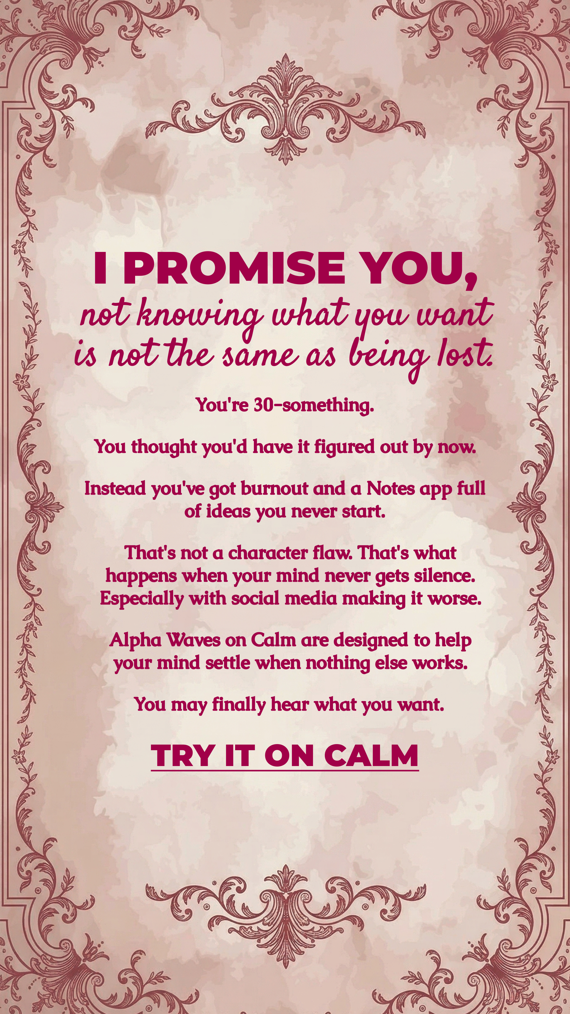 Calm Facebook ad