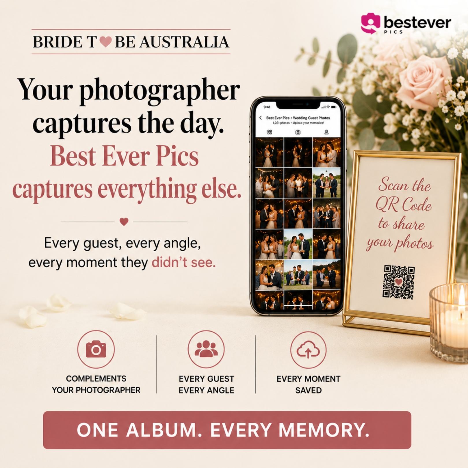 Bestever.pics Facebook ad: Your Private Event Photo Gallery