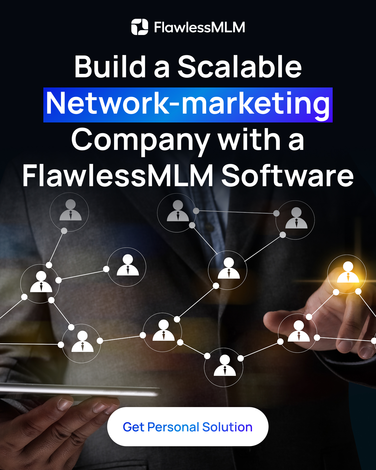 FlawlessMLM Global Facebook ad: White-Label MLM Infrastructure