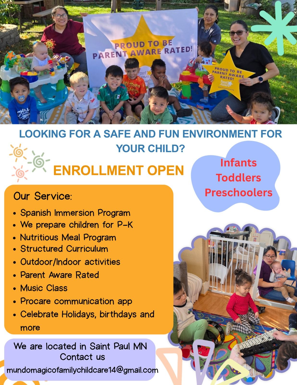 Mundo Magico Spanish Immersion Family Childcare Facebook ad