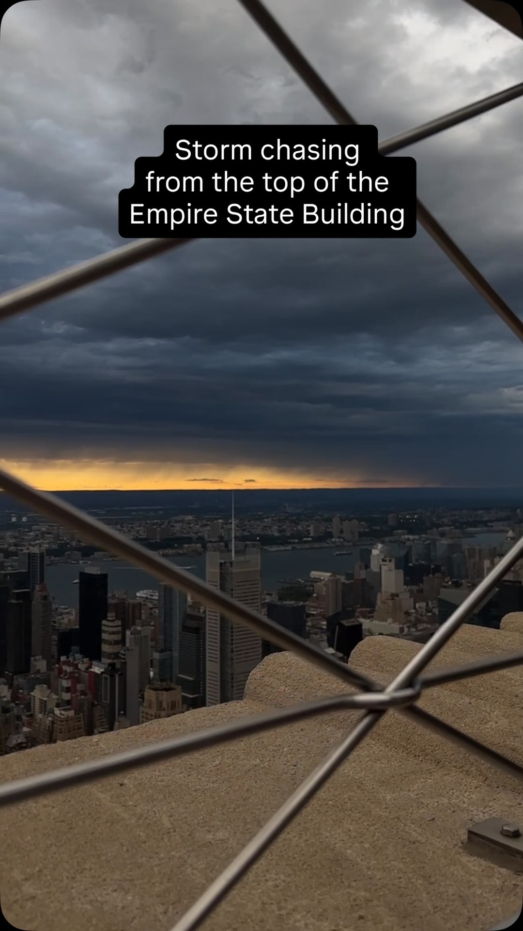 Empire State Building Facebook ad: Storm chasing from the top of the Empire…