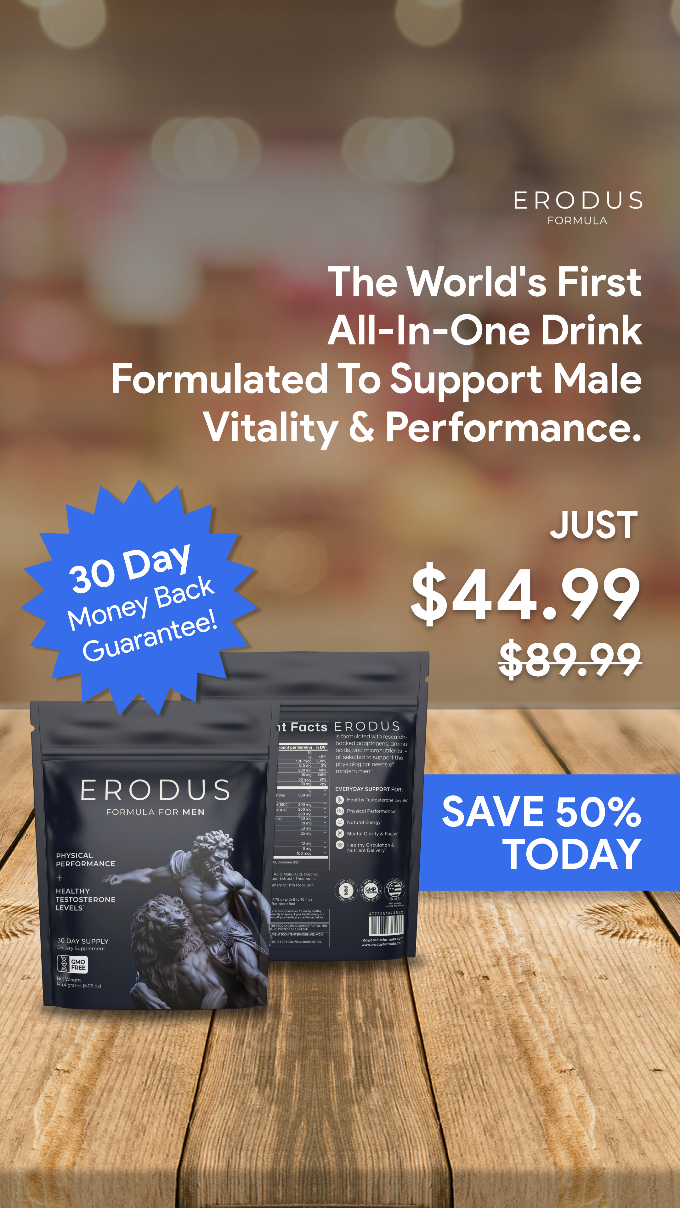 Erodus Formula For Men Facebook ad