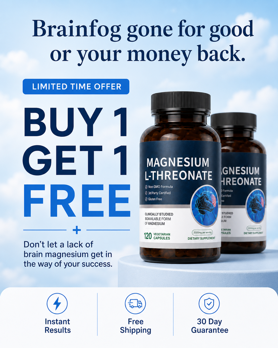 Spilak Facebook ad: The Only Magnesium That Reaches Your Brain