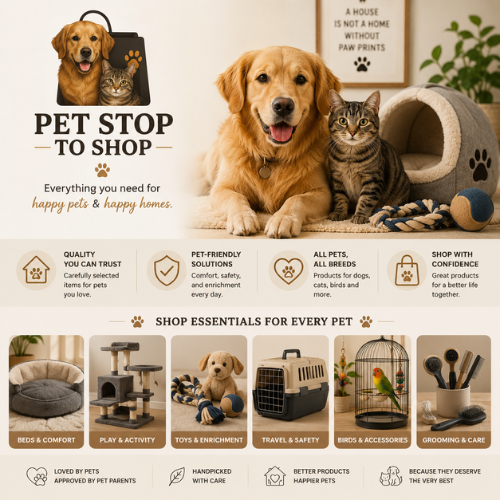 Pet Stop to Shop Facebook ad: Your pet's favorite store is here!