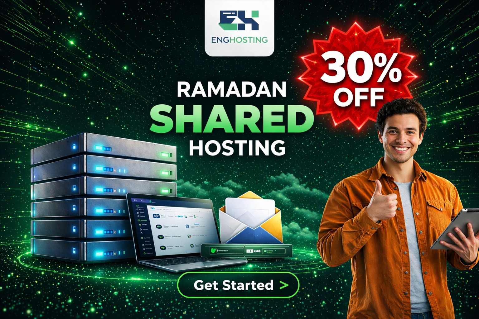 Engineering hosting-الاستضافة الهندسية Facebook ad: لو لسه بتبدأ موقعك… متدفعش في حاجة أكبر…