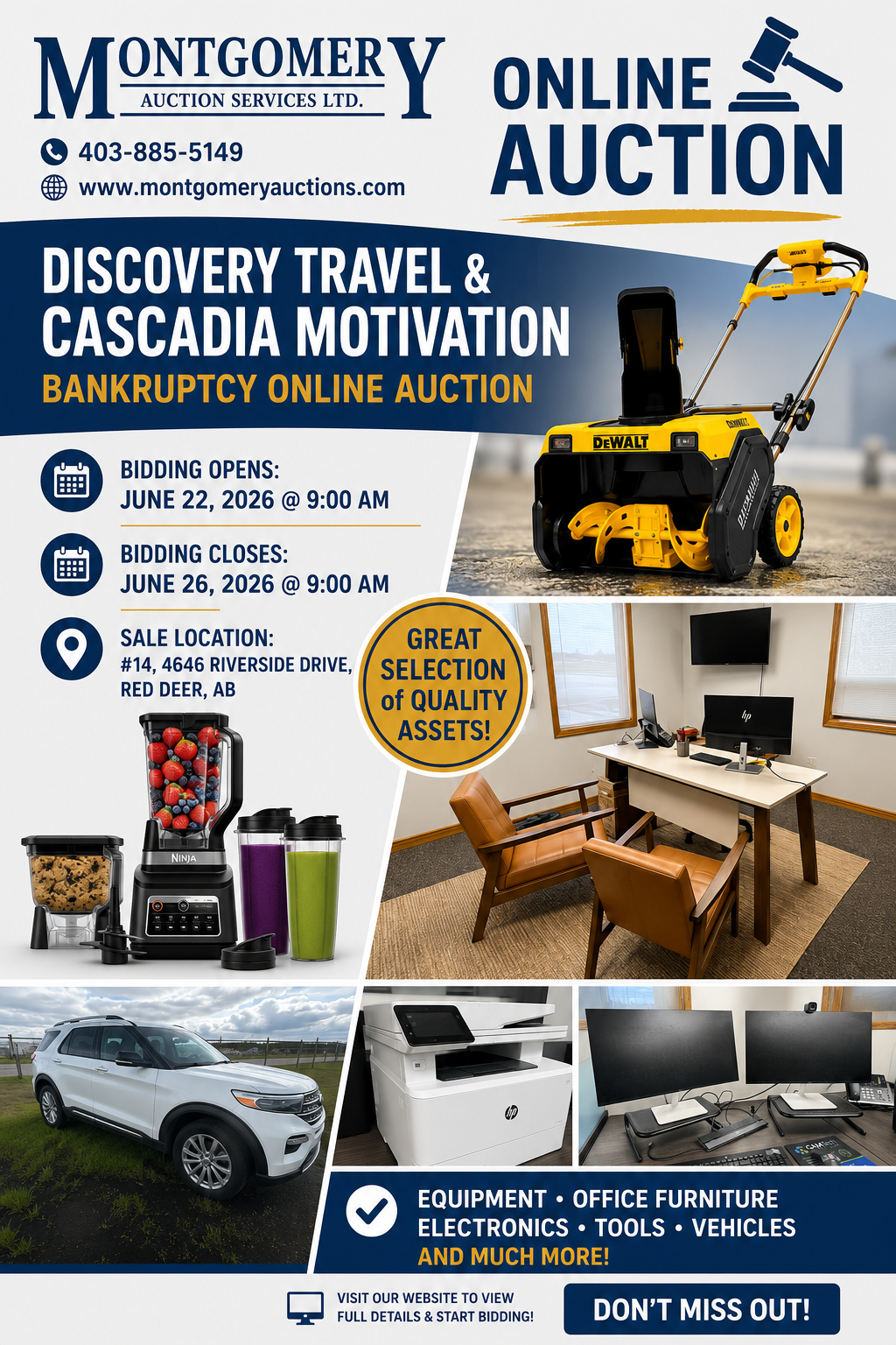 Montgomery Auction Services Ltd. Facebook ad: Bankruptcy Auction!