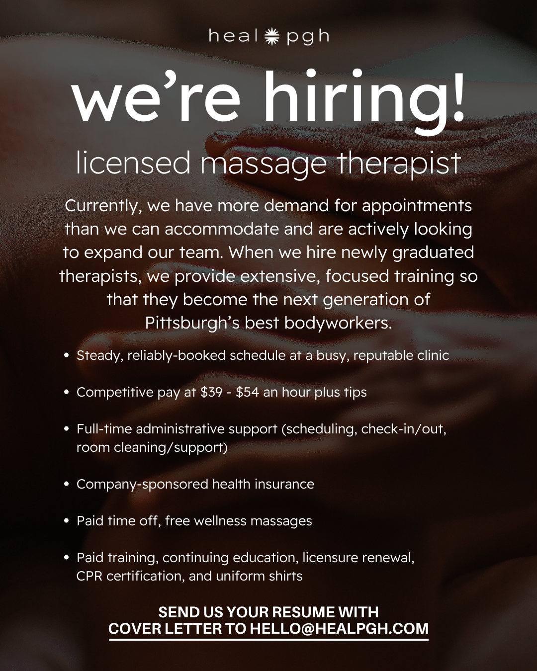 Heal Pgh Facebook ad: We're Hiring!