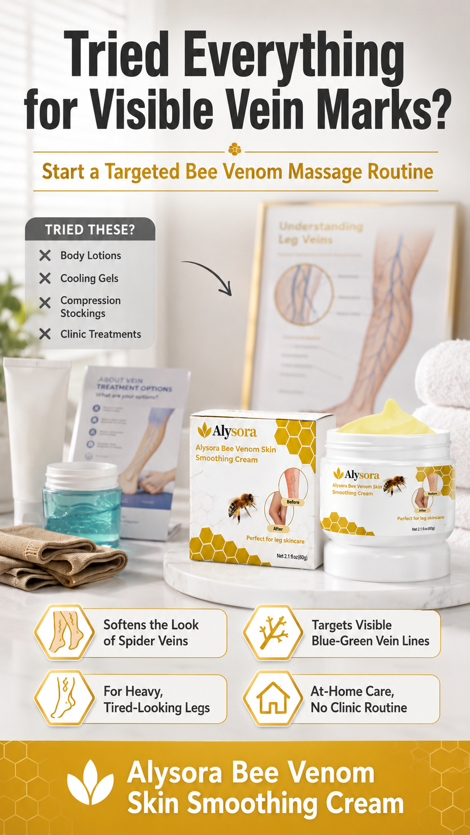 Dr. Jose I. Almeida Facebook ad: Tried Creams, Stockings, and Quick Fixes?