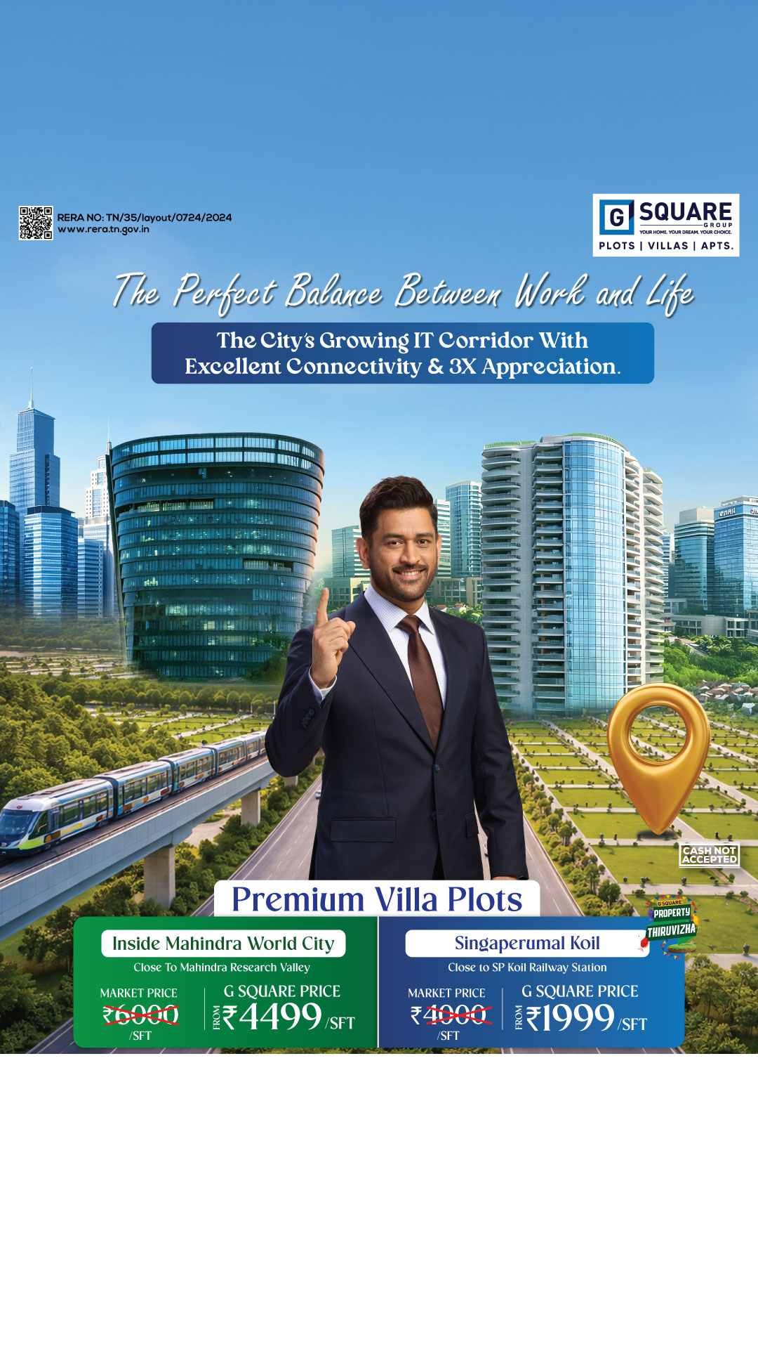 G Square Premium Plots Facebook ad