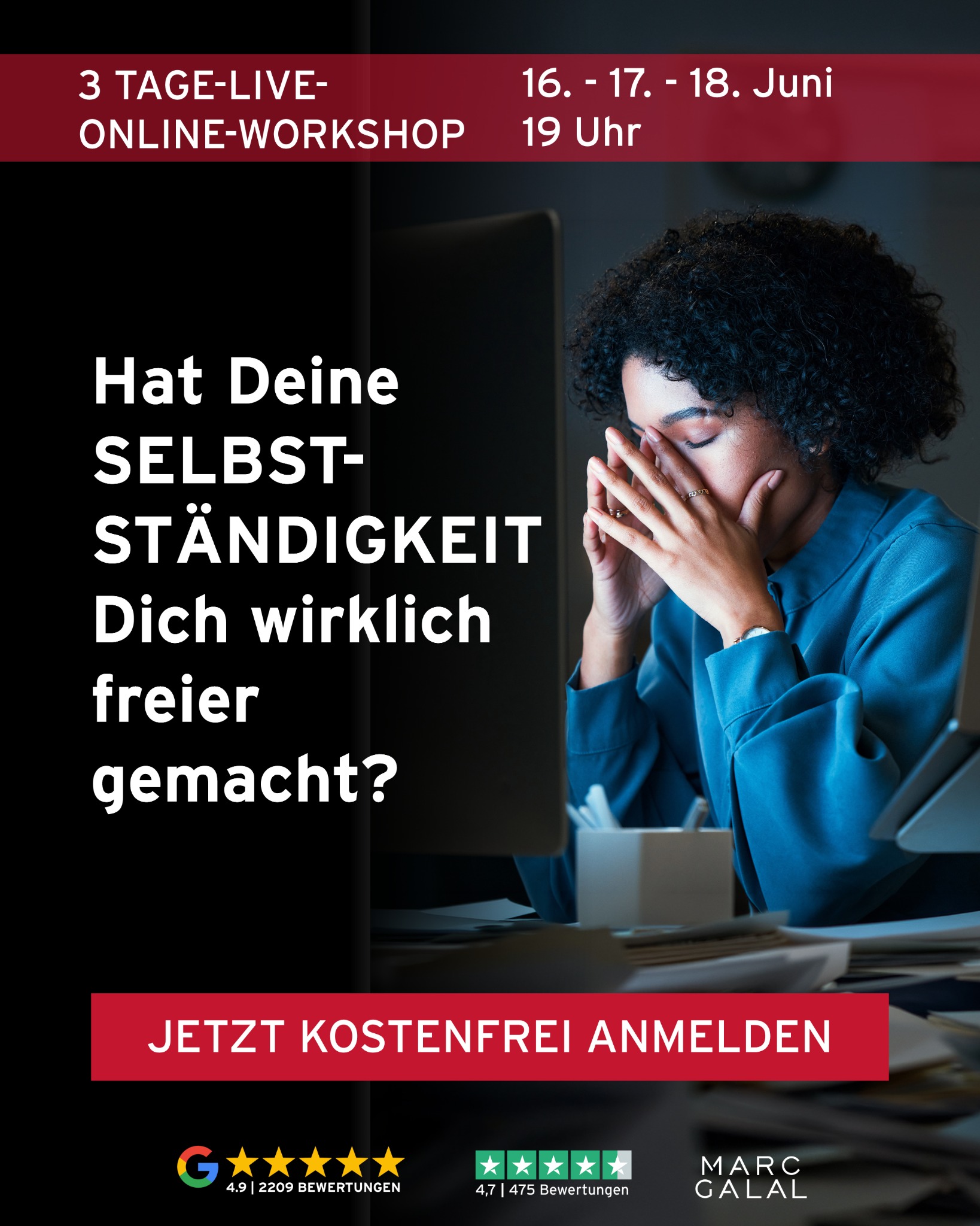 Marc Galal Facebook ad: Webinar