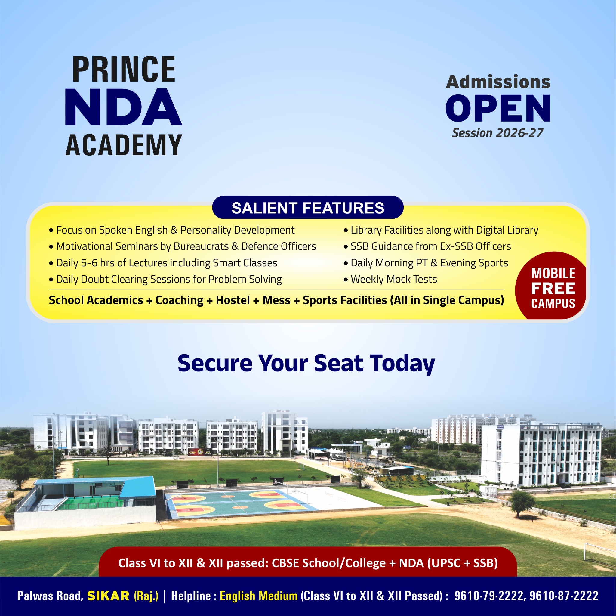 Prince Education Hub SIKAR Facebook ad