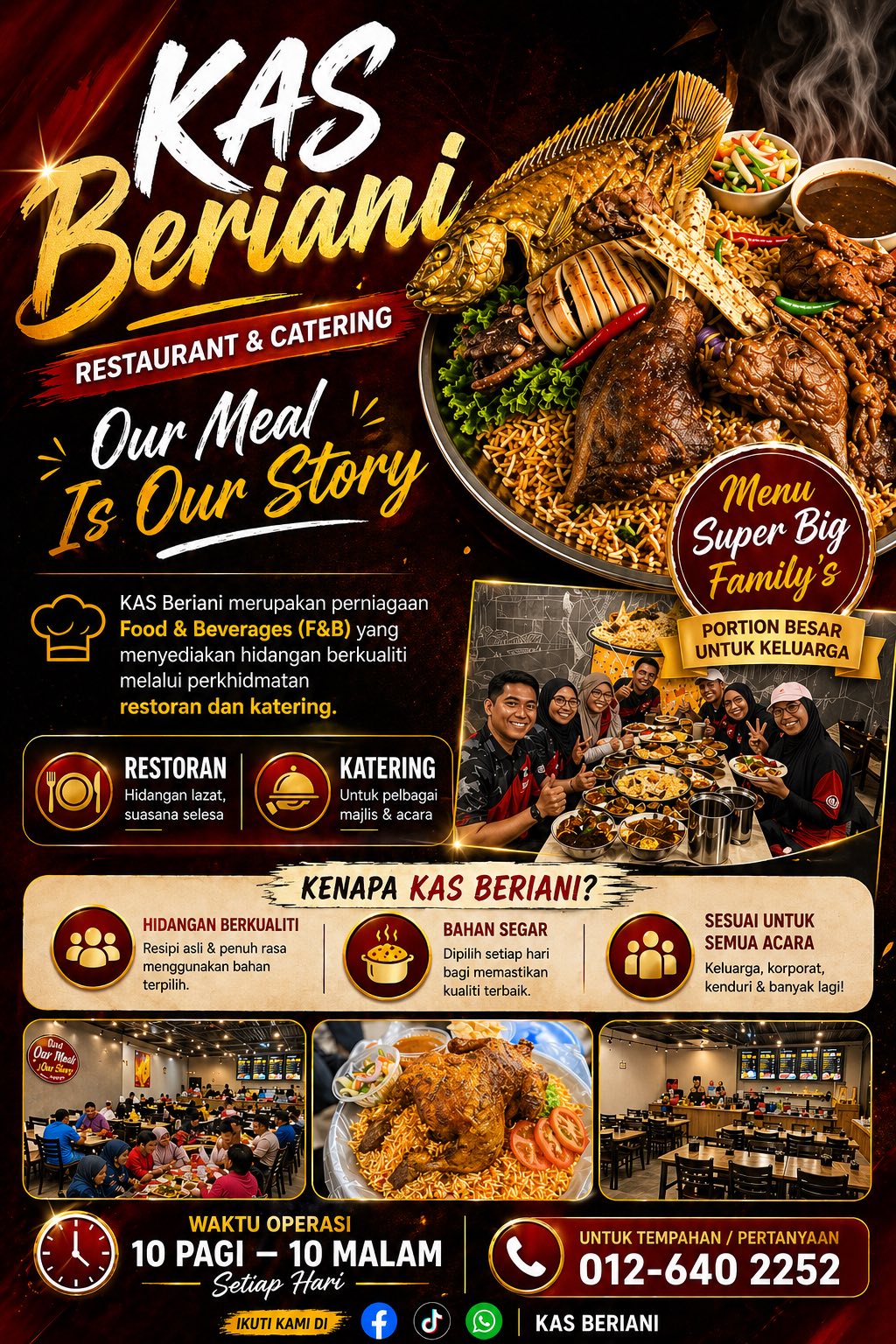 Kas Beriani Facebook ad: SET TALAM CAMPUR Masih kekal relevan… memang WOW!
