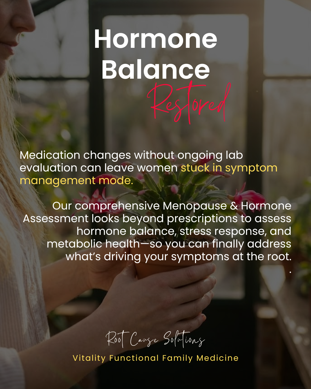 Vitality Functional Family Medicine Facebook ad: Find the Real Reason You Feel Off